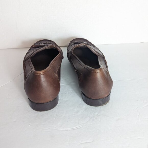 Giorgio Brutini Bartell Loafer Size 9 Wide Tassel Woven Comfort Leather Shoe - Picture 4 of 9